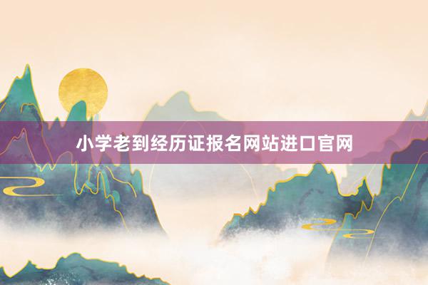 小学老到经历证报名网站进口官网