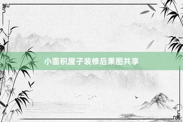 小面积屋子装修后果图共享