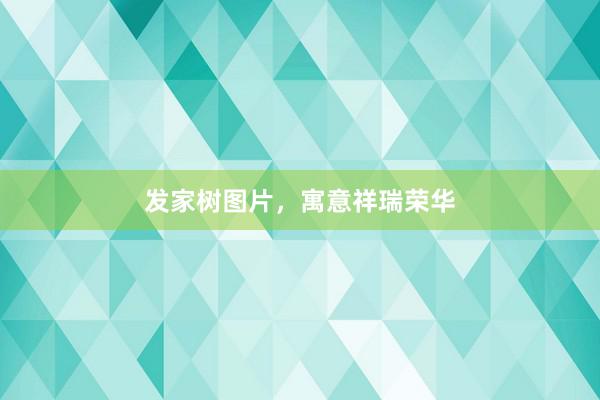 发家树图片，寓意祥瑞荣华